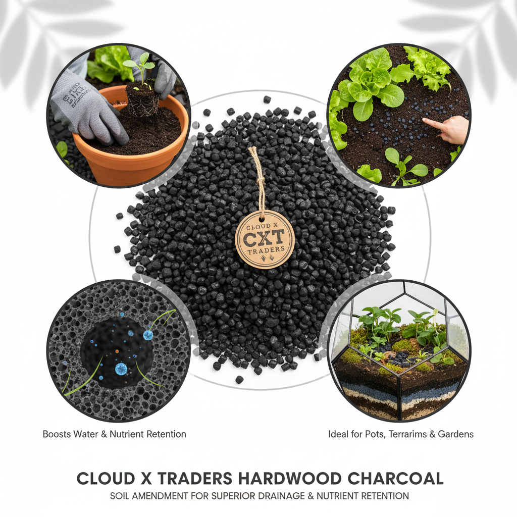 Premium Plant Charcoal Granules| Gardening & Home Use| 1 KG
