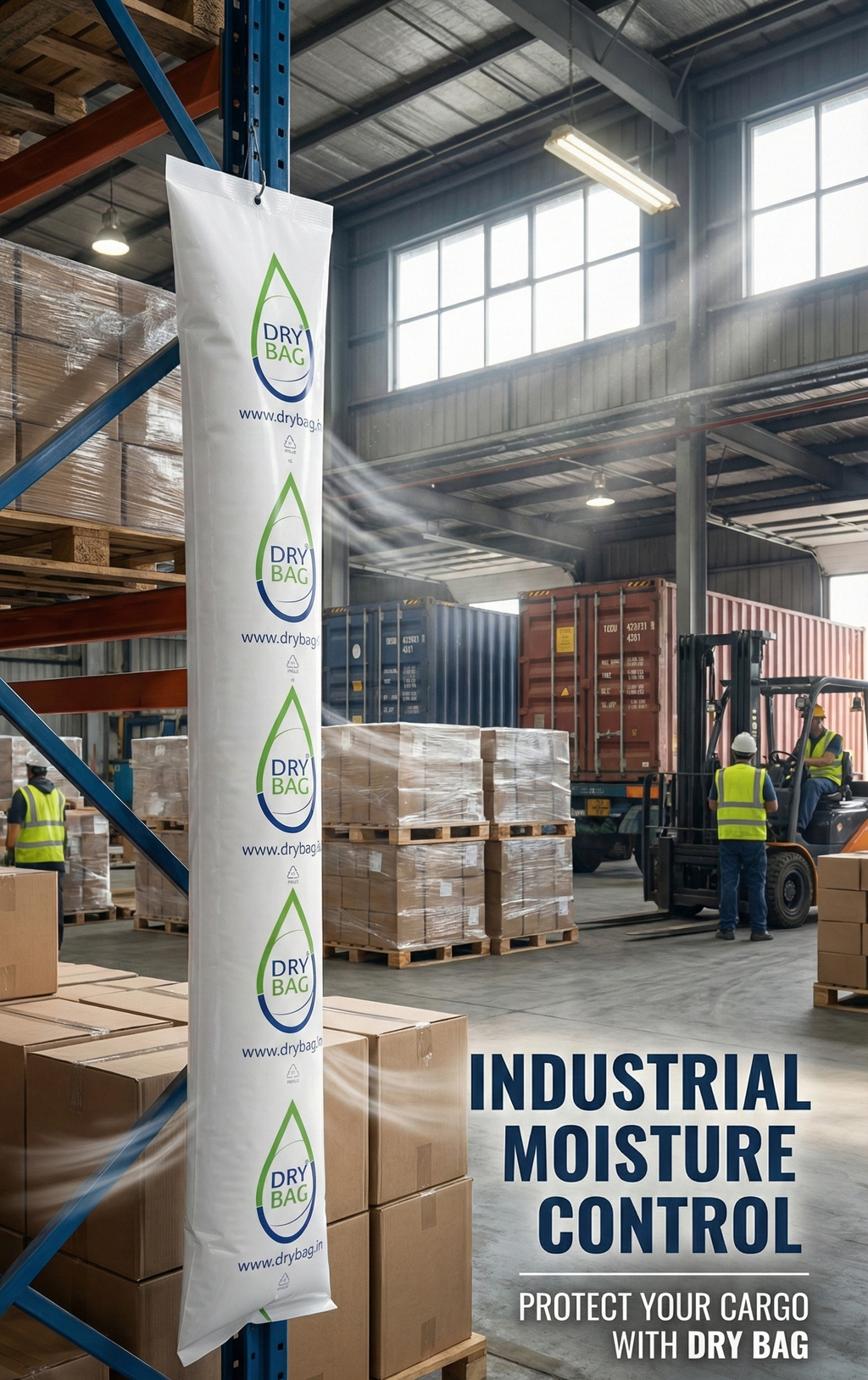 Drybag Calcium Chloride Container Desiccant | Powerful Moisture Absorber for Shipping Containers, Warehouses & Storage | Anti-Humidity Protection Bags for Cargo Safety (Copy) (Copy) (Copy)